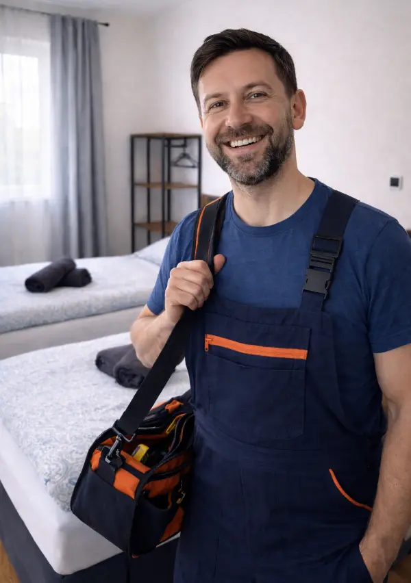 Zufriedener Mitarbeiter Zufriedener Mitarbeiter